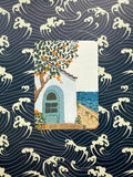 ACEO: Greek beach house